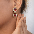 Noor Ruby Charm Necklace Set