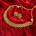 Pushpanjali antique gold necklace