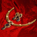 Noor Purple Charm Necklace Set