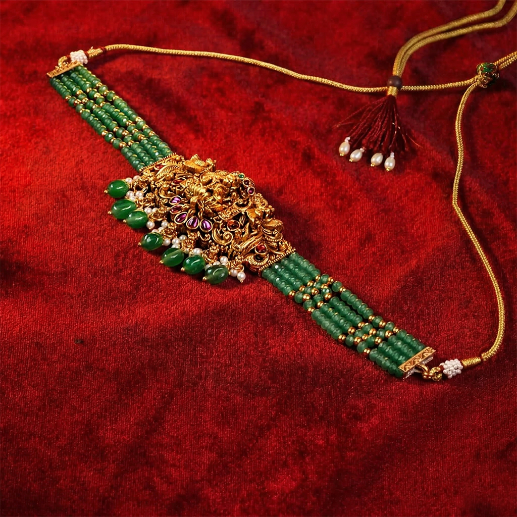 Royal Green Temple Choker