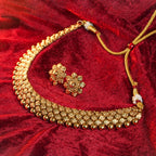 Pushpanjali antique gold necklace