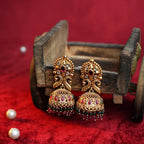 Antique Gold Ruby Jhumka Gehnaya Jewels