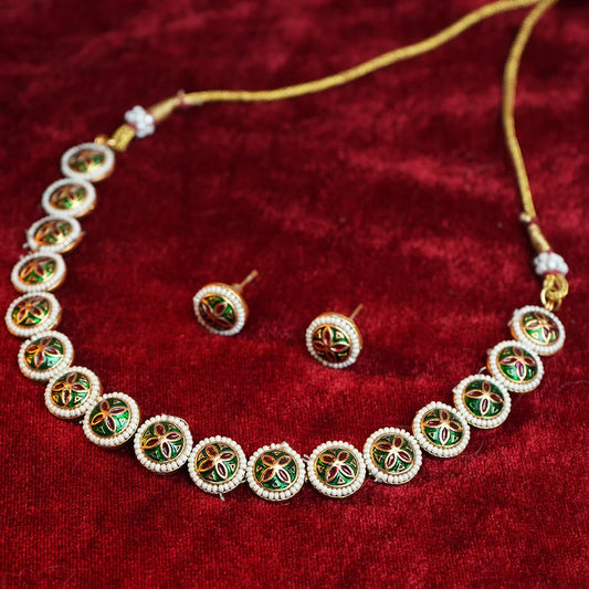 Meenakari slick Necklace set