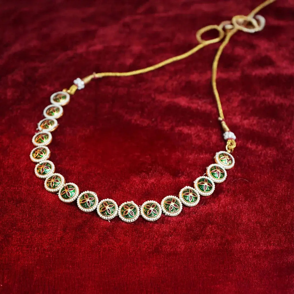Meenakari slick Necklace set Gehnaya Jewels