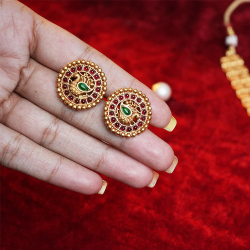 Antique gold jewellery combo Choker, Earrings, Bracelet & Ring Gehnaya Jewels