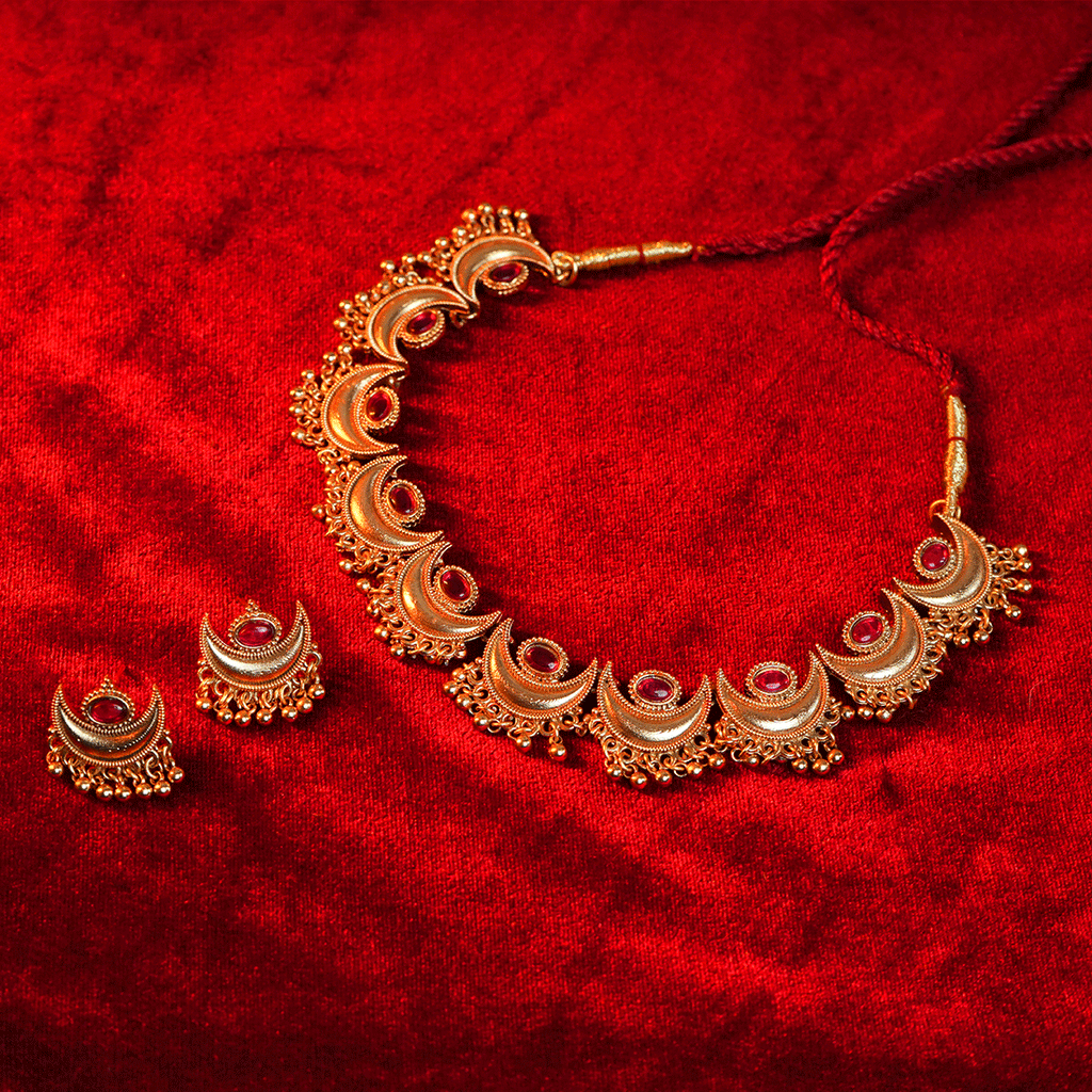 Ardhchand Rubi Necklace