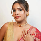 Goddess lakshmi with pearl choker Gehnaya Jewels