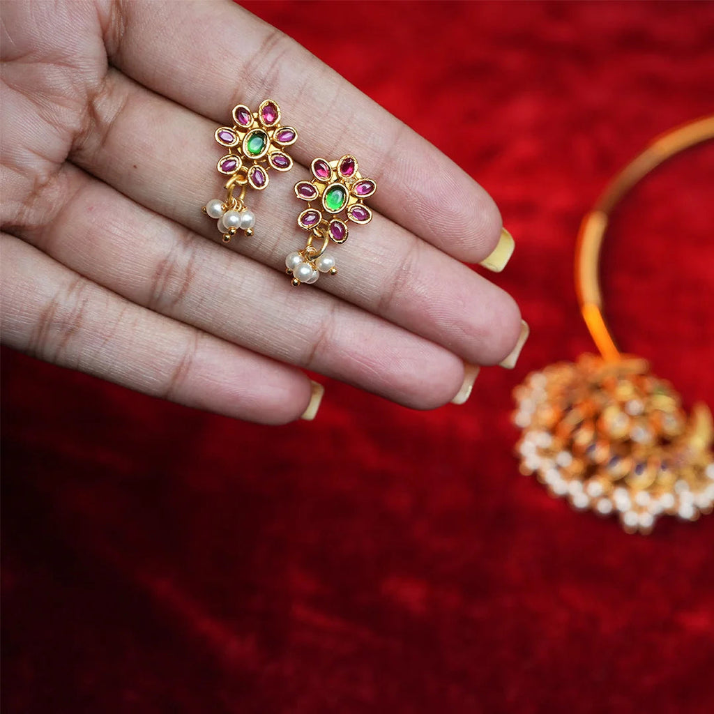 Chandra antique gold Necklace Gehnaya Jewels