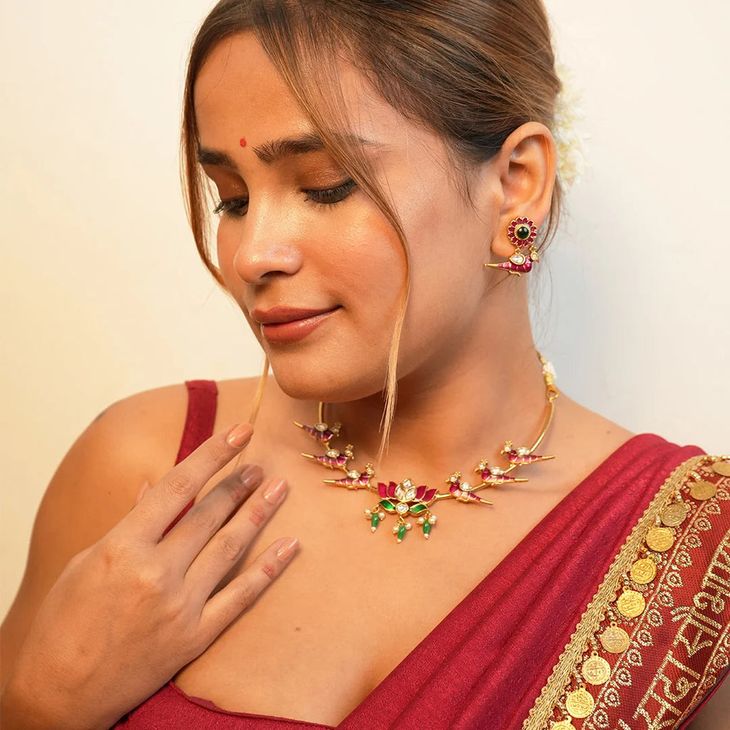 Kamal Pakshi Necklace Set Gehnaya Jewels