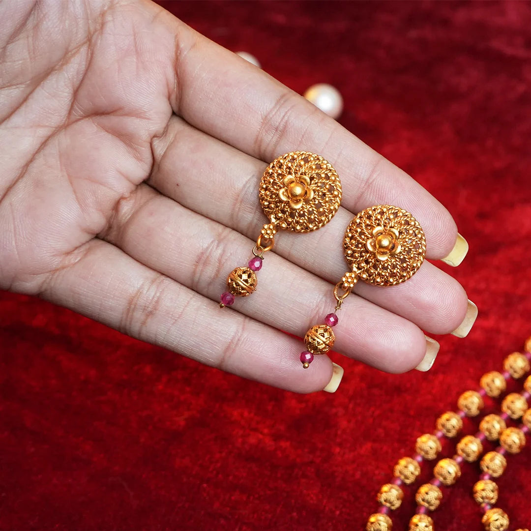 Double layer matar mala Necklace Set