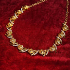 Floral Motif antique gold Plated necklace Gehnaya Jewels