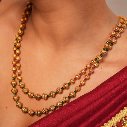 Double layer matar mala Necklace Set