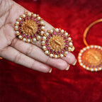 Gajraaj Hasli with Big studs Gehnaya Jewels