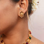 Antique Padma Necklace with Ruby & Emerald stone Gehnaya Jewels