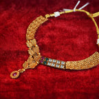 Antique Leaf Necklace Set Gehnaya Jewels